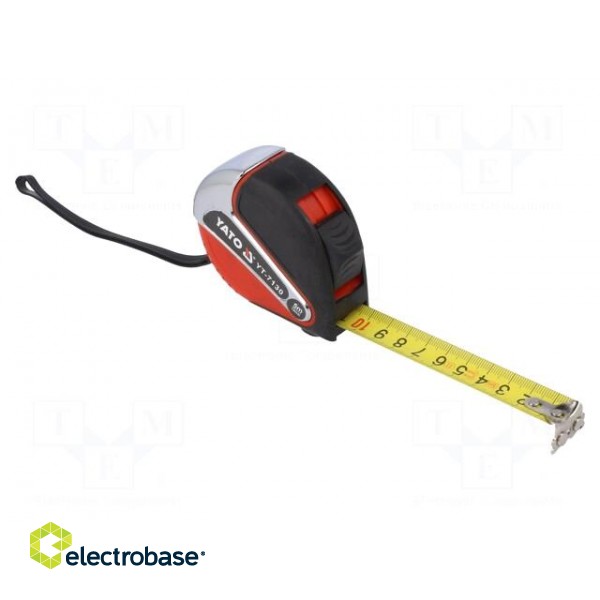 Measuring tape | L: 5m | Width: 19mm | Enclos.mat: ABS,metal | Class: II image 1
