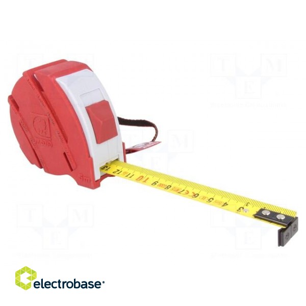 Measuring tape | L: 5m | Width: 19mm | Enclos.mat: ABS,rubber | measure image 1