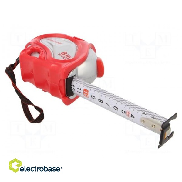 Measuring tape | L: 8m | Class: II | white | double-sided image 2