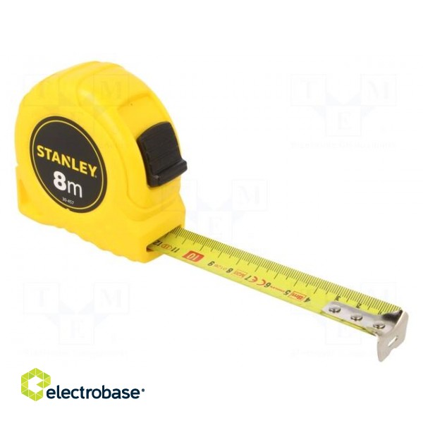 Measuring tape | L: 8m | Width: 25mm | Enclos.mat: plastic | Class: II image 1