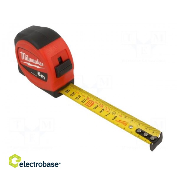 Measuring tape | L: 8m | Width: 25mm | slim