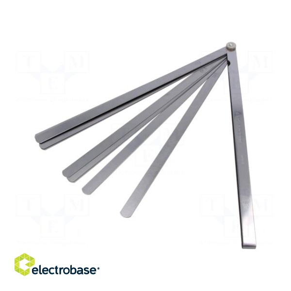 Metric feeler gauge | L: 250mm | Width: 10mm | 19pcs.