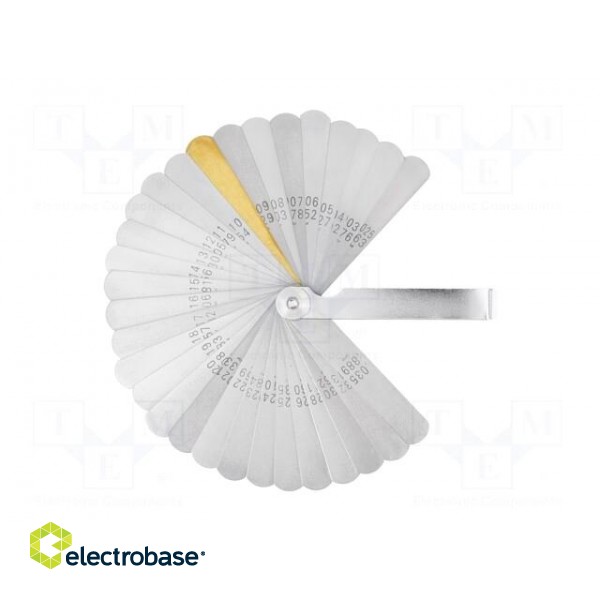 Metric feeler gauge | L: 75mm | Width: 13mm | 13pcs.