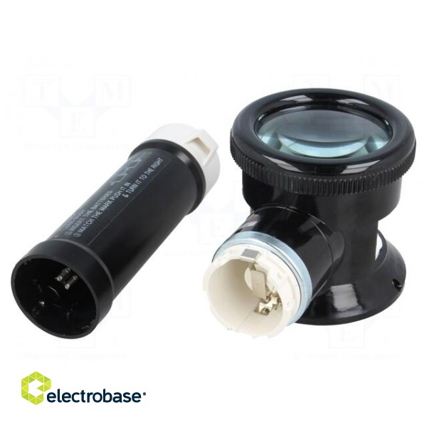 Hand magnifier | Mag: x5 | Lens diam: 50mm | Illumin: LED image 2