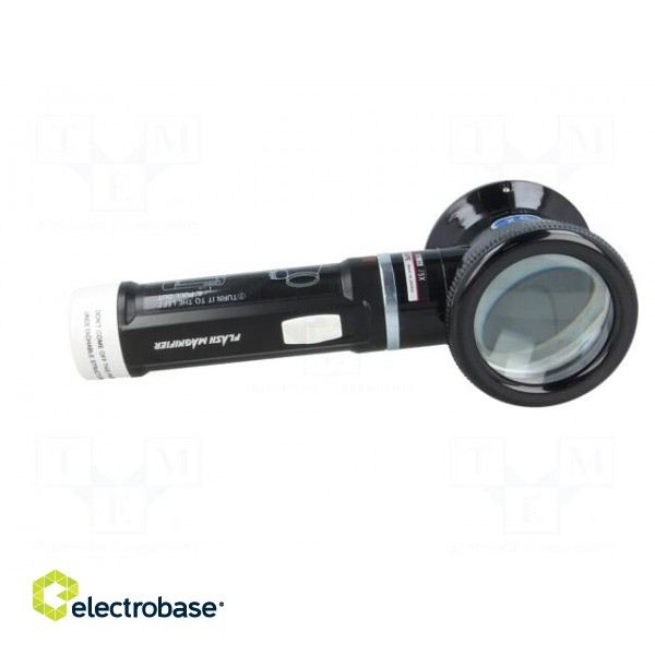Hand magnifier | Mag: x5 | Lens diam: 50mm | Illumin: LED фото 4