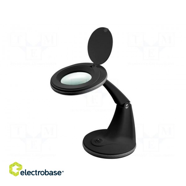 Desktop magnifier with backlight | 3dpt | Ø100mm | 6W | Plug: EU фото 1