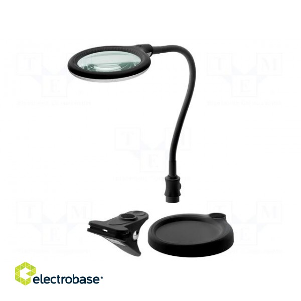 Desktop magnifier with backlight | 3dpt | Ø100mm | 6W | Plug: EU image 1