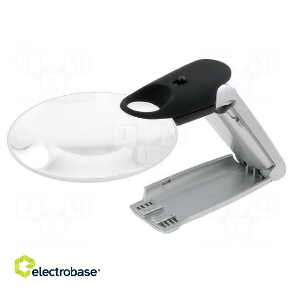 Desktop magnifier with backlight | Ølens: 90mm | Illumination: LED