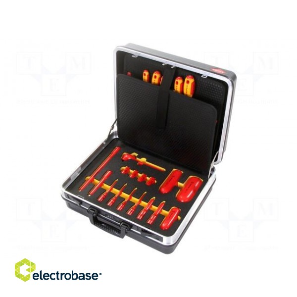 Kit: general purpose | for electricians,electric cars | 1kV | case фото 1