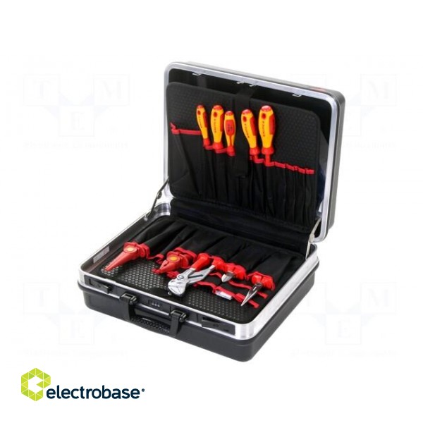 Kit: general purpose | for electricians,electric cars | 1kV | case фото 2