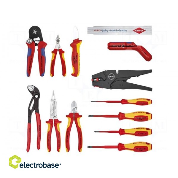 Kit: for assembly work | for electricians | case | 14pcs. image 2