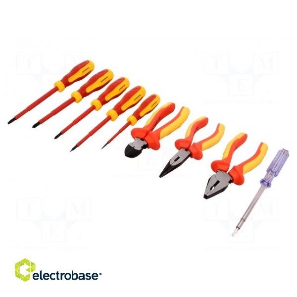 Kit: pliers, insulation screwdrivers | Pcs: 11 | 1kV image 3