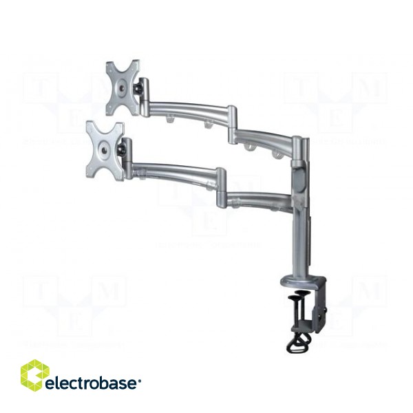 LCD/LED holder | screw terminals | silver | 5kg | 75x75mm,100x100mm