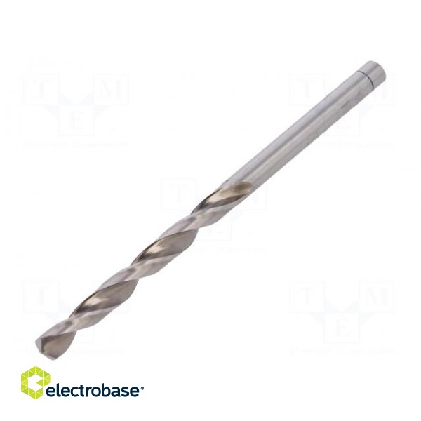 Drill bit | for metal | Ø: 4.3mm | L: 80mm | HSS | Working part len: 47mm image 1