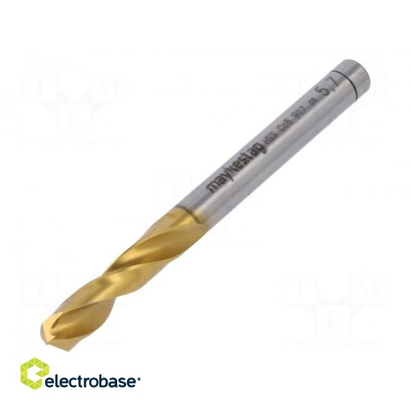 Drill bit | for metal | Ø: 5.7mm | L: 66mm | HSS-CO | film,separately image 1