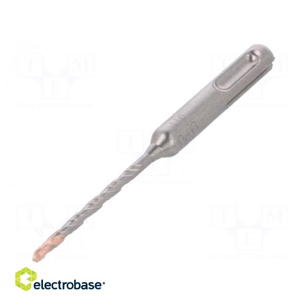 Drill bit | for concrete | Ø: 4mm | L: 110mm | metal | cemented carbide фото 1