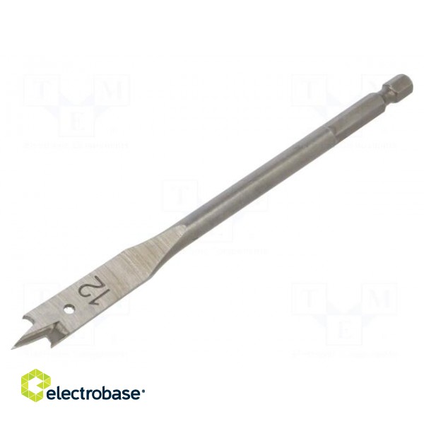 Drill bit | for wood,feather | Ø: 12mm | L: 152mm