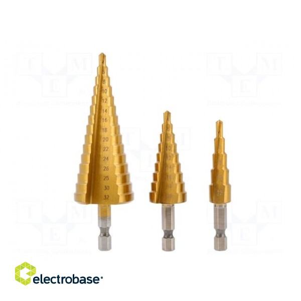 Drill set | step,conical,multistep | thin tinware