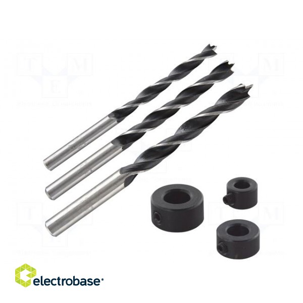Drill set | blister | for dowel connections,wood,chipboard | 3pcs. image 1
