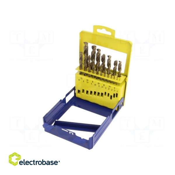 Drill set | for metal | high speed steel cobalt HSS-Co | 19pcs.