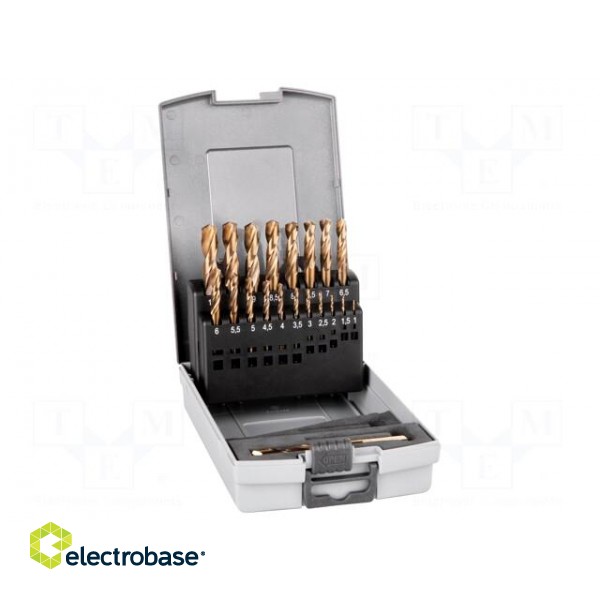 Drill set | for metal | high speed steel cobalt HSS-Co | 24pcs.