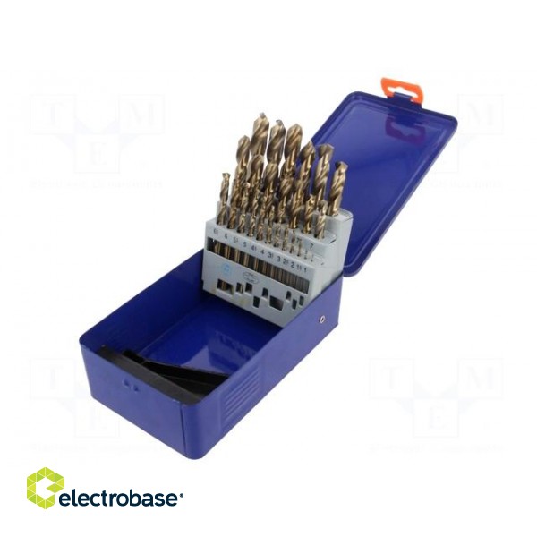 Drill set | for metal | high speed steel cobalt HSS-Co | 25pcs.