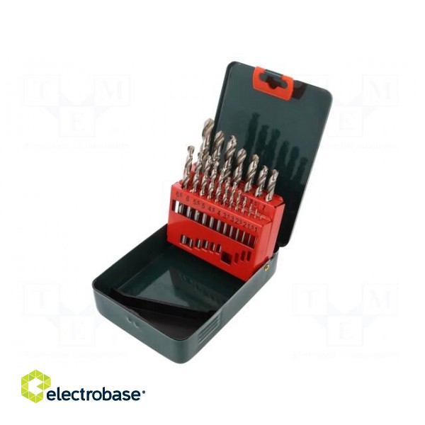 Drill set | for metal | high speed steel grounded HSS-G | 900N/mm2 image 1