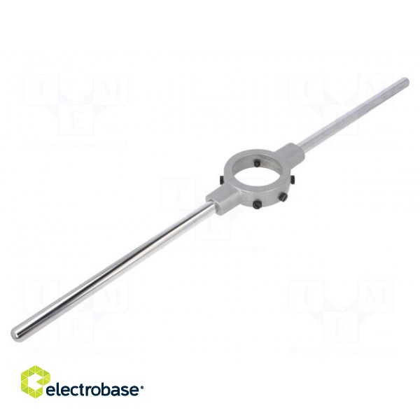 Diestock | cast zinc | Grip capac: G 7/8"-G 1",Mf27-Mf36 | L: 630mm image 1