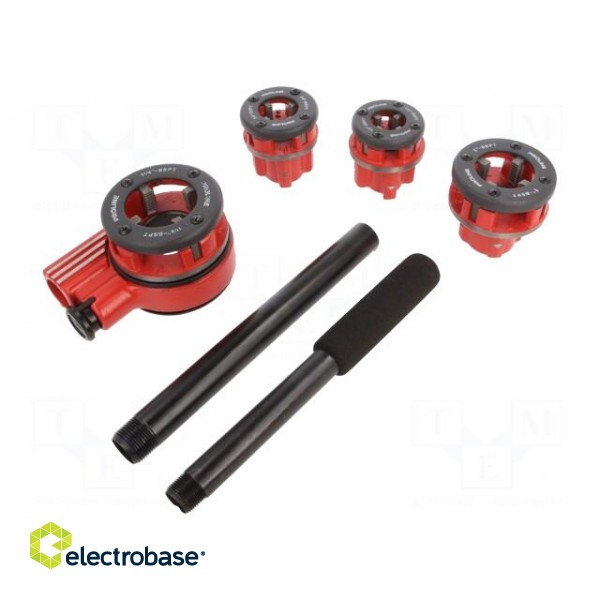 Kit: ratchet pipe threading | Thread: 1 1/4",1",1/2",3/4"