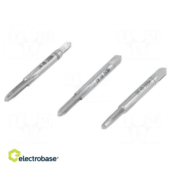 Kit: taps | for blind holes,to the through holes | L: 40mm | 2,7mm