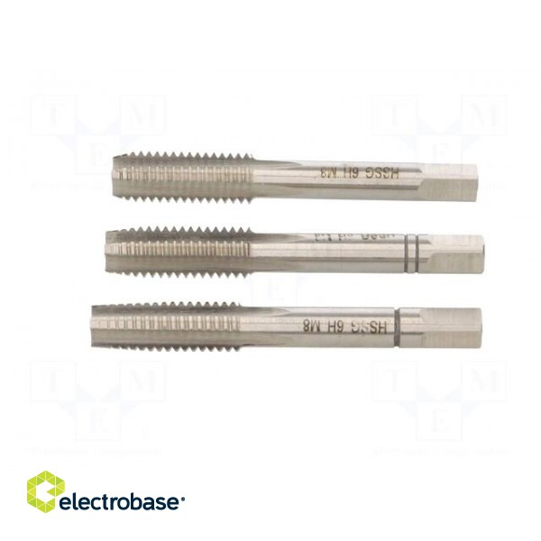 Kit: for threading | Pcs: 3 | for blind holes,to the through holes фото 3