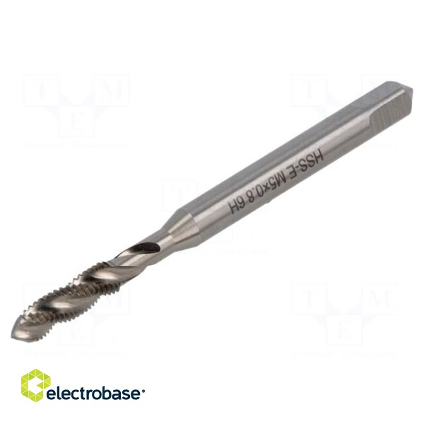Tap | high speed steel cobalt HSS-Co | M5 | 0.8 | for blind holes фото 1