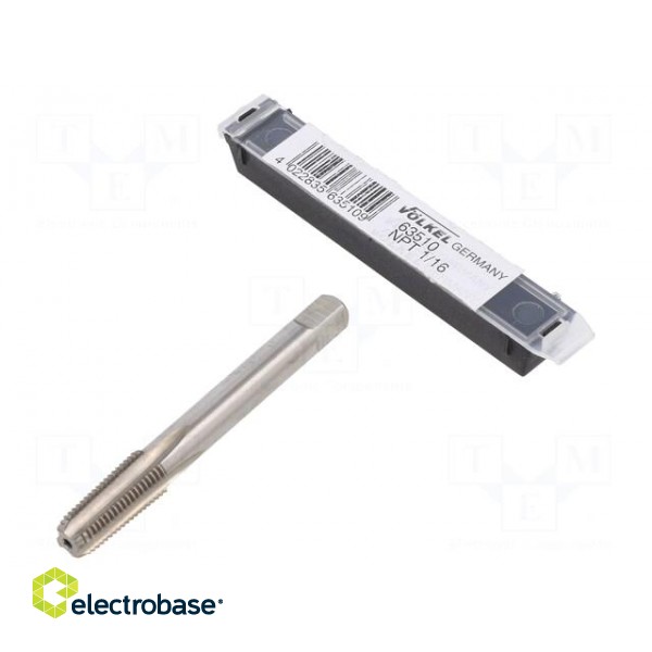 Tap | high speed steel grounded HSS-G | NPT 1/16" | 65mm | 5,5mm