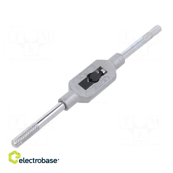 Tap wrench | cast zinc | Grip capac: 1/16"-1/2",G 1/8",M1-M12