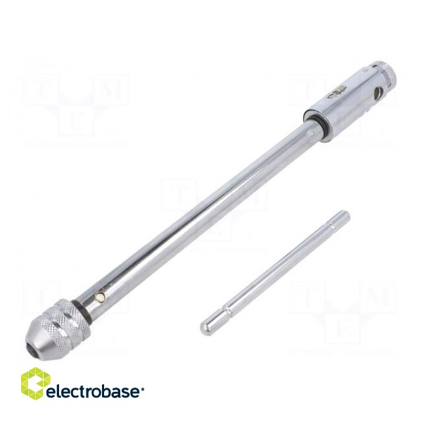 Tap wrench | steel | Grip capac: 1/8"-3/8",M3-M10 | 250mm image 1