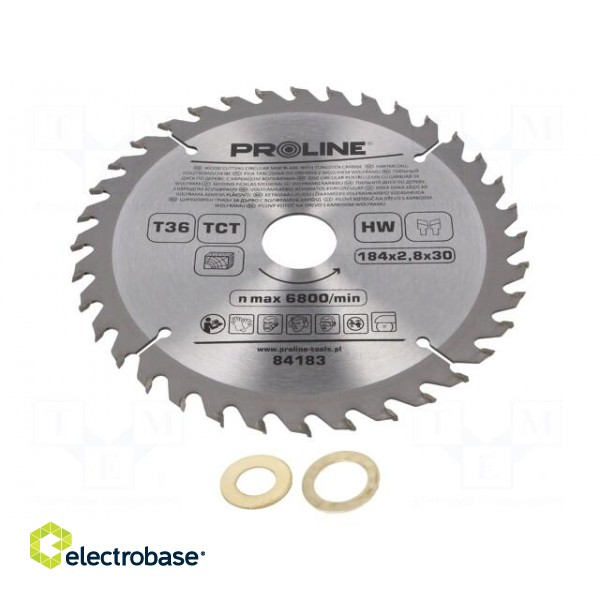 Circular saw | Ø: 184mm | Øhole: 30mm | Teeth: 36 | cemented carbide