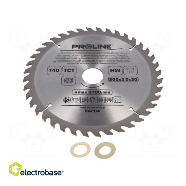Circular saw | Ø: 200mm | Øhole: 30mm | Teeth: 40 | cemented carbide