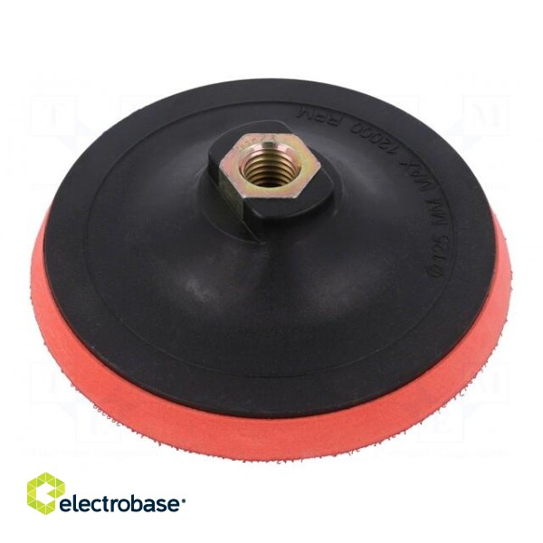 Backing pad | Ø: 125mm | Mounting: M14 | for abrasive discs фото 2
