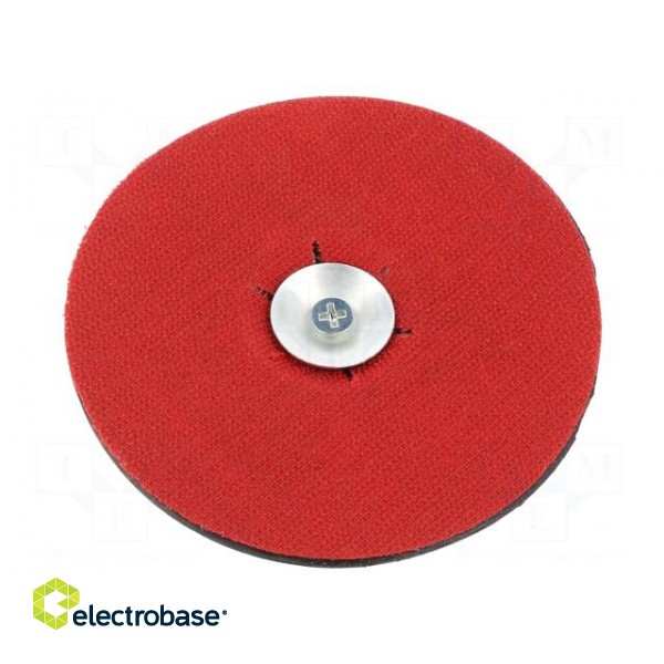 Backing pad | Ø: 125mm | Mounting: rod 6mm | for abrasive discs фото 1