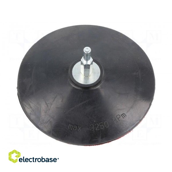 Backing pad | Ø: 125mm | Mounting: rod 6mm | for abrasive discs paveikslėlis 2