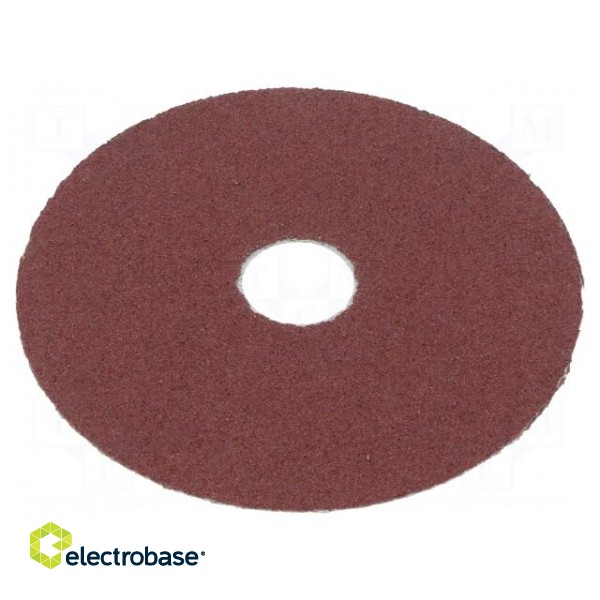Sanding plate | Granularity: 60 | fiber | Ø115mm | 6pcs. image 2
