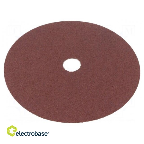 Sanding plate | Granularity: 60 | fiber | Ø180mm | 6pcs. фото 2