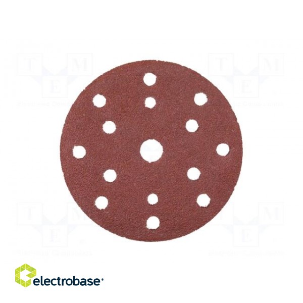 Sanding plate | Granularity: 80 | Mounting: bur | with holes | Ø150mm
