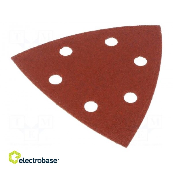 Sandpaper | Granularity: 60 | Mounting: bur | with holes | 93x93x93mm image 2