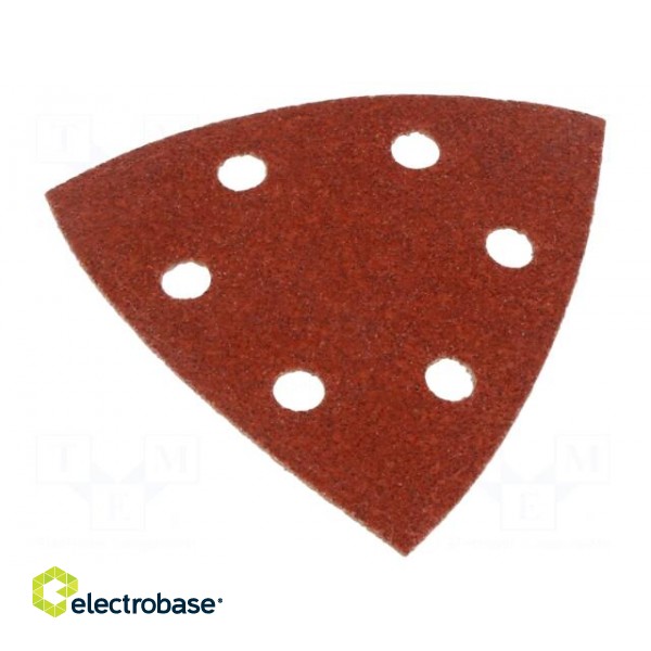 Sandpaper | Granularity: 80 | Mounting: bur | with holes | 93x93x93mm image 2