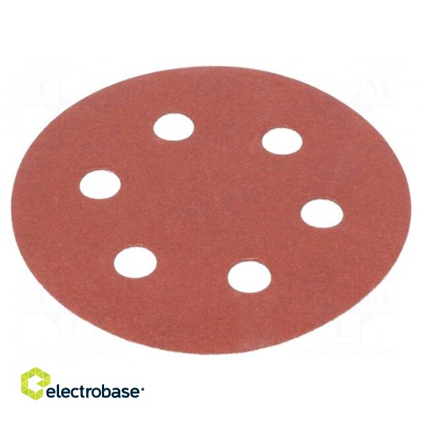 Sandpaper | Ø: 80mm | Granularity: 240 | Mounting: self-adhesive фото 2