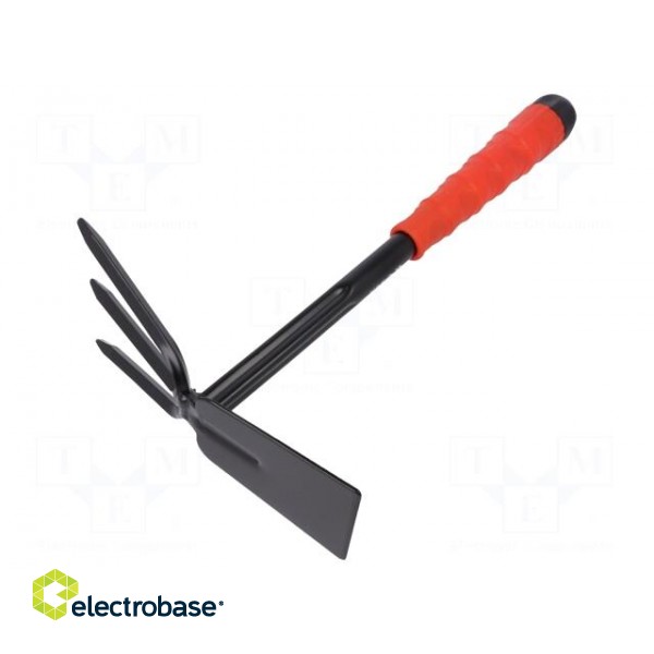 Hoe with claws | L: 310mm | Mat: steel | W: 65mm | Teeth: 3