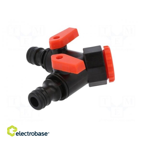 Y-connector | Mat: ABS | Size: 1/2" | V: with valve paveikslėlis 3