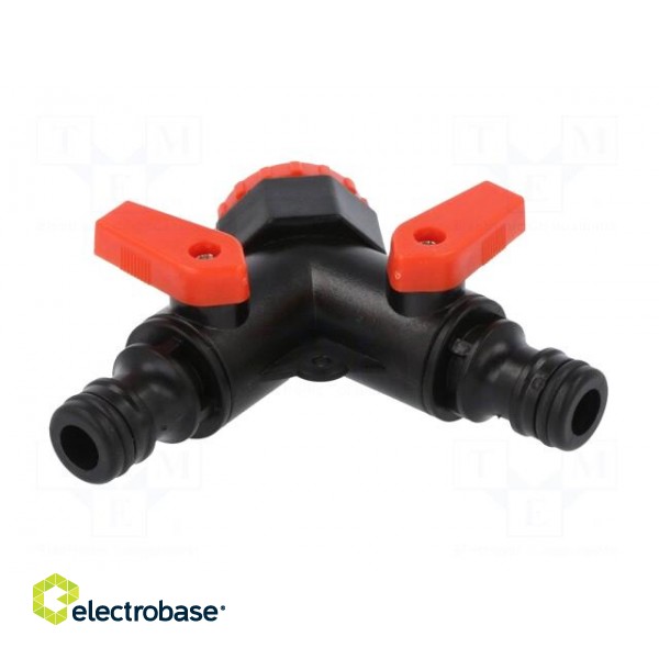Y-connector | Mat: ABS | Size: 1/2" | V: with valve paveikslėlis 9