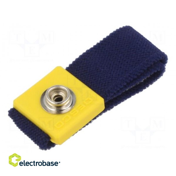 Wristband | ESD | blue | press stud male 10mm